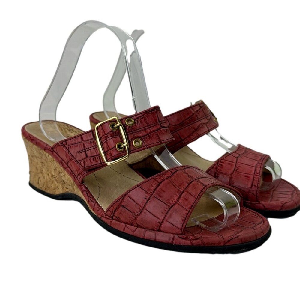 Rhode Red Leather Slip On Sandals size 6 ½